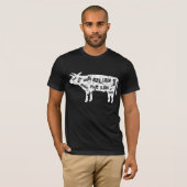 Rindfleisch schneidet Kuh bis Shirt für Fleischlie (Vorne ganz)