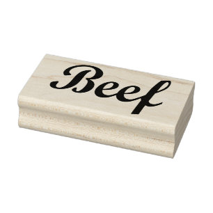 Rindfleisch-Typografie-Gummikunst-Briefmarke Gummistempel