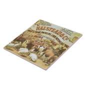 Rindfleisch-u. Schweinefleisch-Verpacker, c.1880 Fliese (Seite)