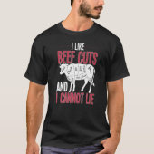 Rindfleisch und Fleischbarsch kann ich nicht essen T-Shirt (Vorderseite)