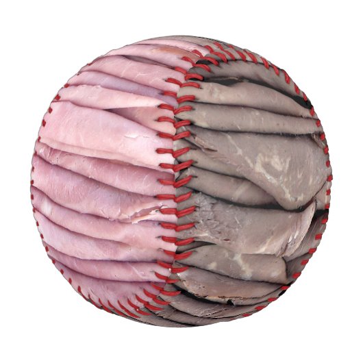 Rindfleisch und Schinken Baseball (Schrägansicht)