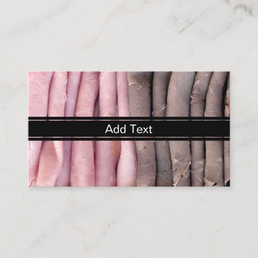 Rindfleisch und Schinken Visitenkarte (Vorderseite)
