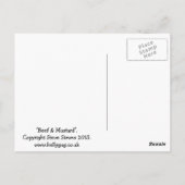Rindfleisch und Senf Postkarte (Rückseite)