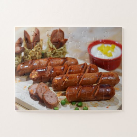 Rindfleisch-Wurst-Puzzlespiel Puzzle (Horizontal)