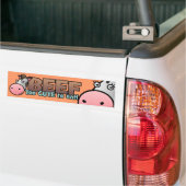 Rindfleisch: Zu niedlich essen Autoaufkleber (Auf Lkw)