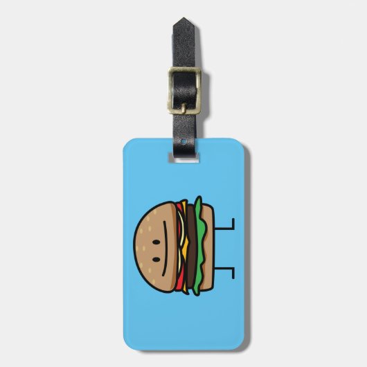 Rindfleischkäsebrötchen Hackfleisch des Gepäckanhänger (Vorderseite vertikal)