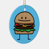 Rindfleischkäsebrötchen Hackfleisch des Keramik Ornament (Rechts)