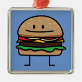 Rindfleischkäsebrötchen Hackfleisch des Ornament Aus Metall (Vorne)