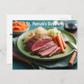 Rindfleischkohl und Karotten Einladungspostkarte (Vorne/Hinten)