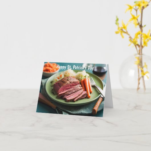 Rindfleischkohl und Karotten Karte (Gelbe Blume)