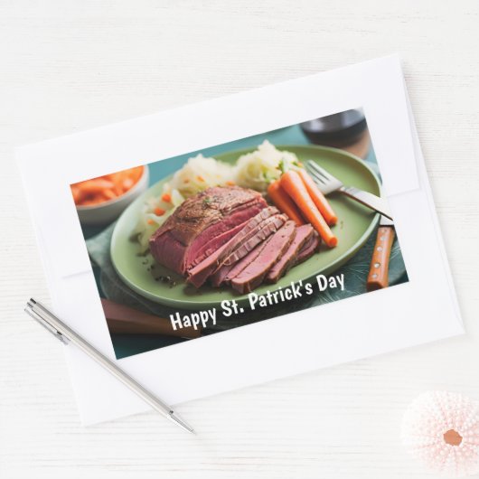 Rindfleischkohl und Karotten Rechteckiger Aufkleber (Umschlag)