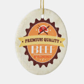 Rindfleischsteak-Metzgerfleisch-Liebhaber Keramik Ornament (Rechts)