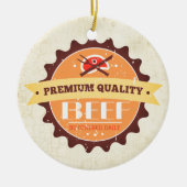 Rindfleischsteak-Metzgerfleisch-Liebhaber Keramik Ornament (Vorne)