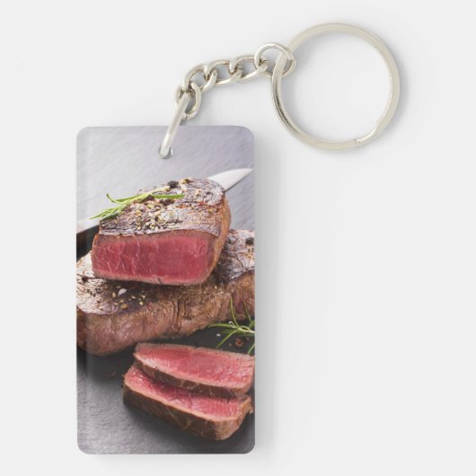 Rindfleischsteak Schlüsselanhänger (Rückseite)