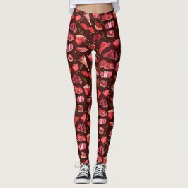 Rindfleischteilmuster Leggings