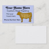 Rindfleischverpackung und -gemetzel visitenkarte (Vorne/Hinten)