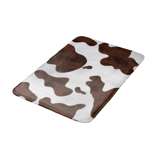 Rindleder-Imitat-Haar-Western-Leder-gepunktetes Badematte (Schrägansicht)