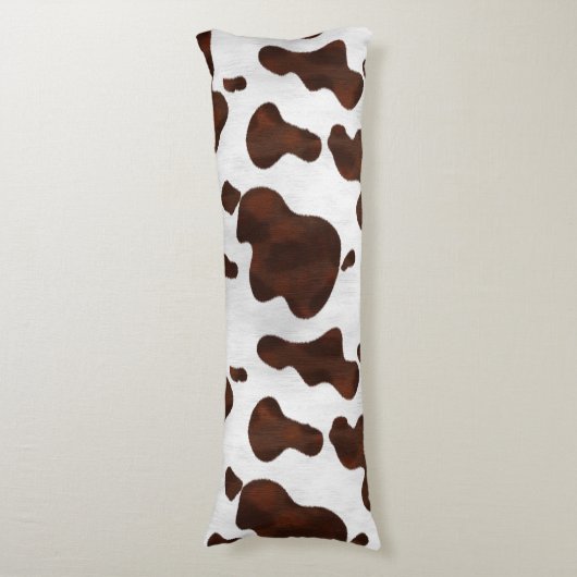 Rindleder-Imitat-Haar-Western-Leder-gepunktetes Seitenschläferkissen (Vorderseite Vertikal)