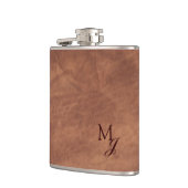 Rindleder-Imitat-Leder Flachmann (Links)