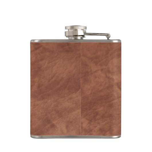 Rindleder-Imitat-Leder Flachmann (Rückseite)