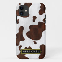 Rindleder-Imitat-Western-Leder-gepunktetes