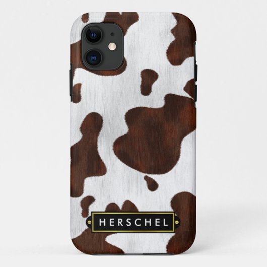 Rindleder-Imitat-Western-Leder-gepunktetes Case-Mate iPhone Hülle (Rückseite)