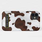 Rindleder-Imitat-Western-Leder-gepunktetes Case-Mate iPhone Hülle (Rückseite (Horizontal))