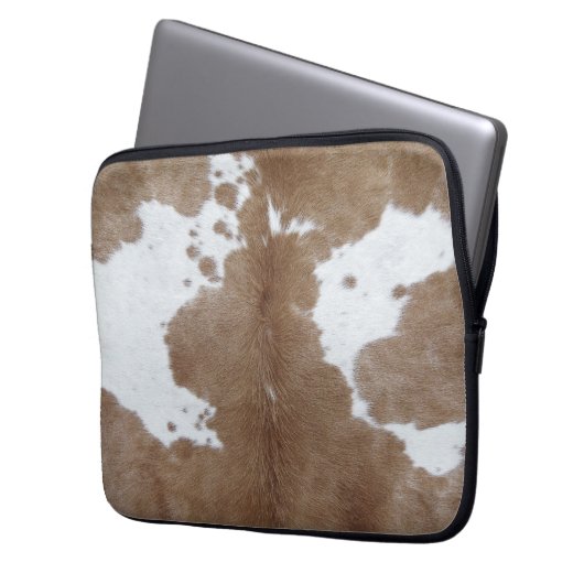 Rindleder Laptopschutzhülle (Vorderseite Links)