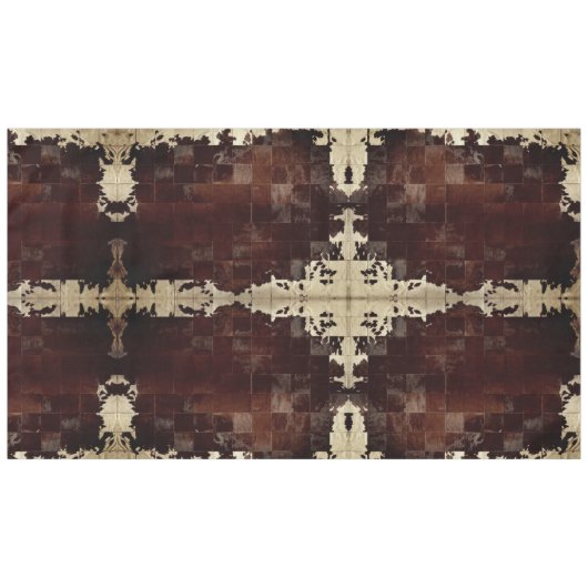 Rindleder-Patchwork-Druck Tischdecke (Vorderseite (Horizontal))