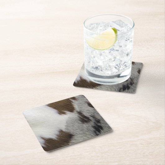 Rindleder Rechteckiger Pappuntersetzer (Vor Ort)