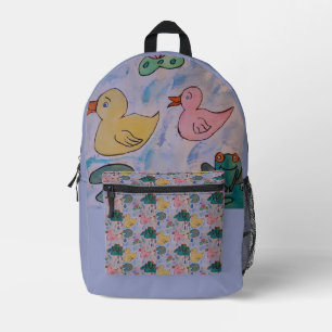 Rindropfen auf Ducklings Bedruckter Rucksack