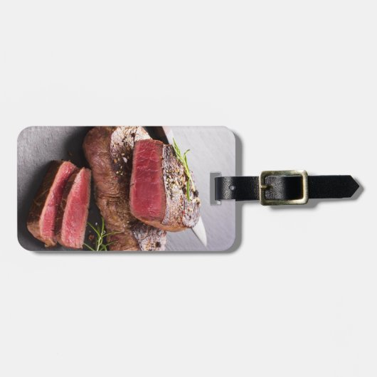 Rindsteak Gepäckanhänger (Vorderseite horizontal)