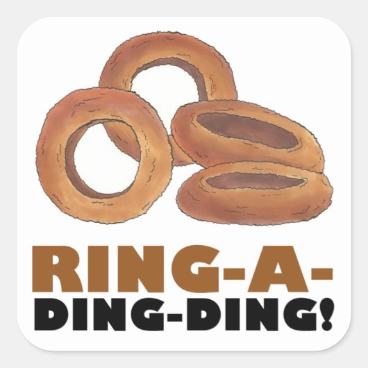 Ring-a-Ding-Bride Verlobung Bachelorette Quadratischer Aufkleber (Vorderseite)