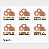 Ring-a-Ding-Bride Verlobung Bachelorette Quadratischer Aufkleber (Blatt)