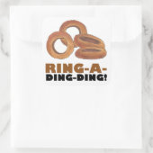 Ring-a-Ding-Bride Verlobung Bachelorette Quadratischer Aufkleber (Tasche)