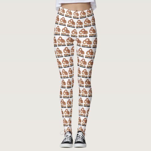 Ring-a-Ding-Bride Wedding Bachelorette Funny Leggings (Vorderseite)