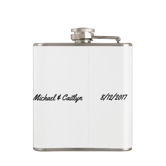 Ring-a-Ding-Ding Personalisierte Hochzeitsgeschenk Flachmann (Rückseite)