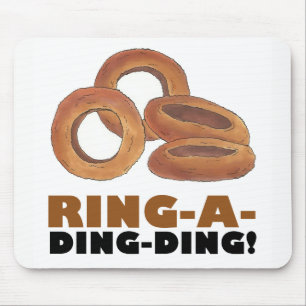 Ring-a-Ding-Fried Zwiebeln Rings Junk Fast Food Mousepad