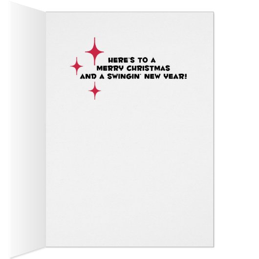 Ring-A-Ding Neon Signieren Retro Weihnachtskarte (Innen (Rechts))