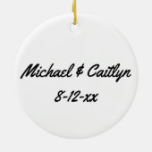 Ring-a-Ding-Verlobung Brautparty Hochzeit Keramikornament (Hinten)