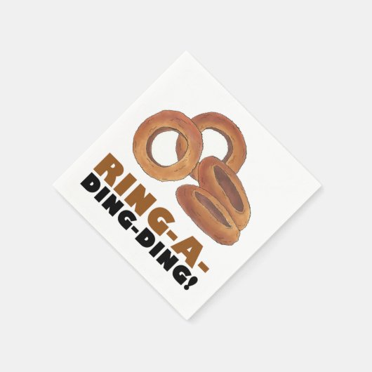 Ring-a-Ding-Wedding Verlobung Bachelorette Serviette (Ecke)