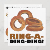 Ring-a-Ding-Zwiebel-Rings-Engagement-Partei Einladung (Vorne/Hinten)