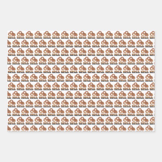 RING A DING Zwiebel Rings Funny Feinschmecker Wedd Geschenkpapier Set (Vorderseite)