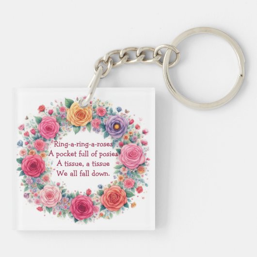 "Ring a Ring O Rose" schön Schlüsselanhänger (Rückseite)