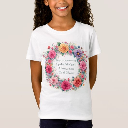 "Ring a Ring o Rose" Spielplatz-Aktionsrhythmus T-Shirt (Vorderseite)