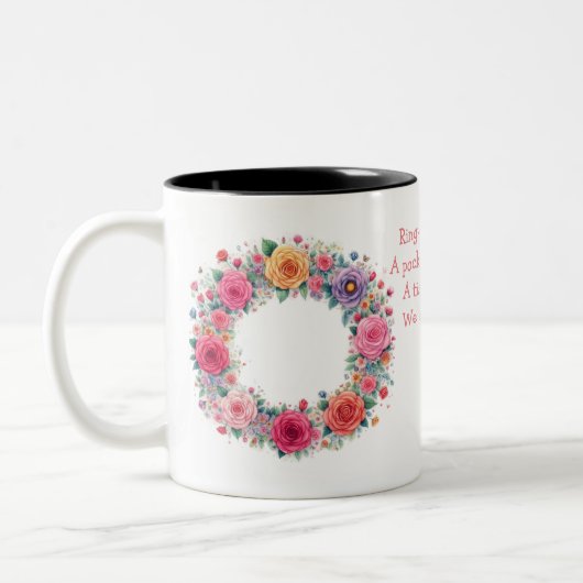 Ring a Ring O Rose Zweifarbige Tasse (Links)