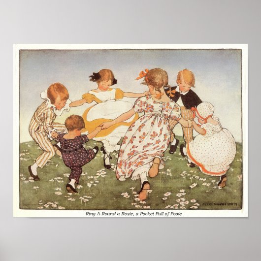 Ring-A-Round-A-Rosie-Kinderzimmer-Rhyme Poster (Vorne)