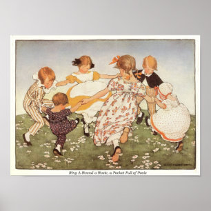 Ring-A-Round A Rosie Nursery Rhyme Print Poster