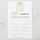 Ring and Bow Brautparty Wo waren wir? (Vorderseite)