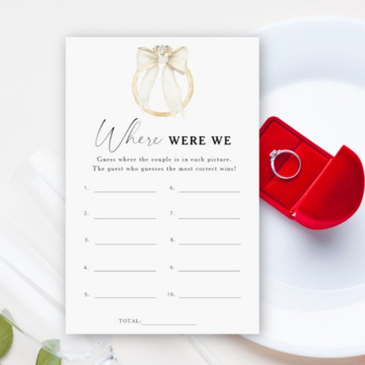 Ring and Bow Brautparty Wo waren wir?